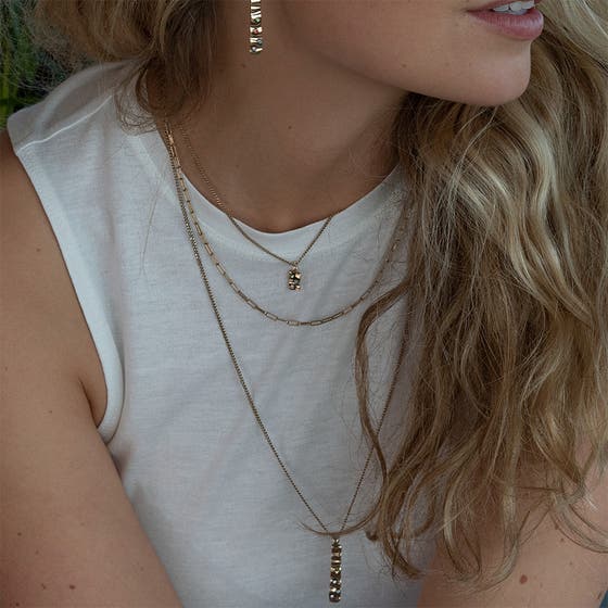Delicate Wave Long Chain Necklace
