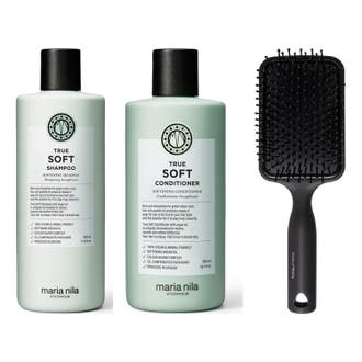 Soft Hair Essentials With Paddle Brush