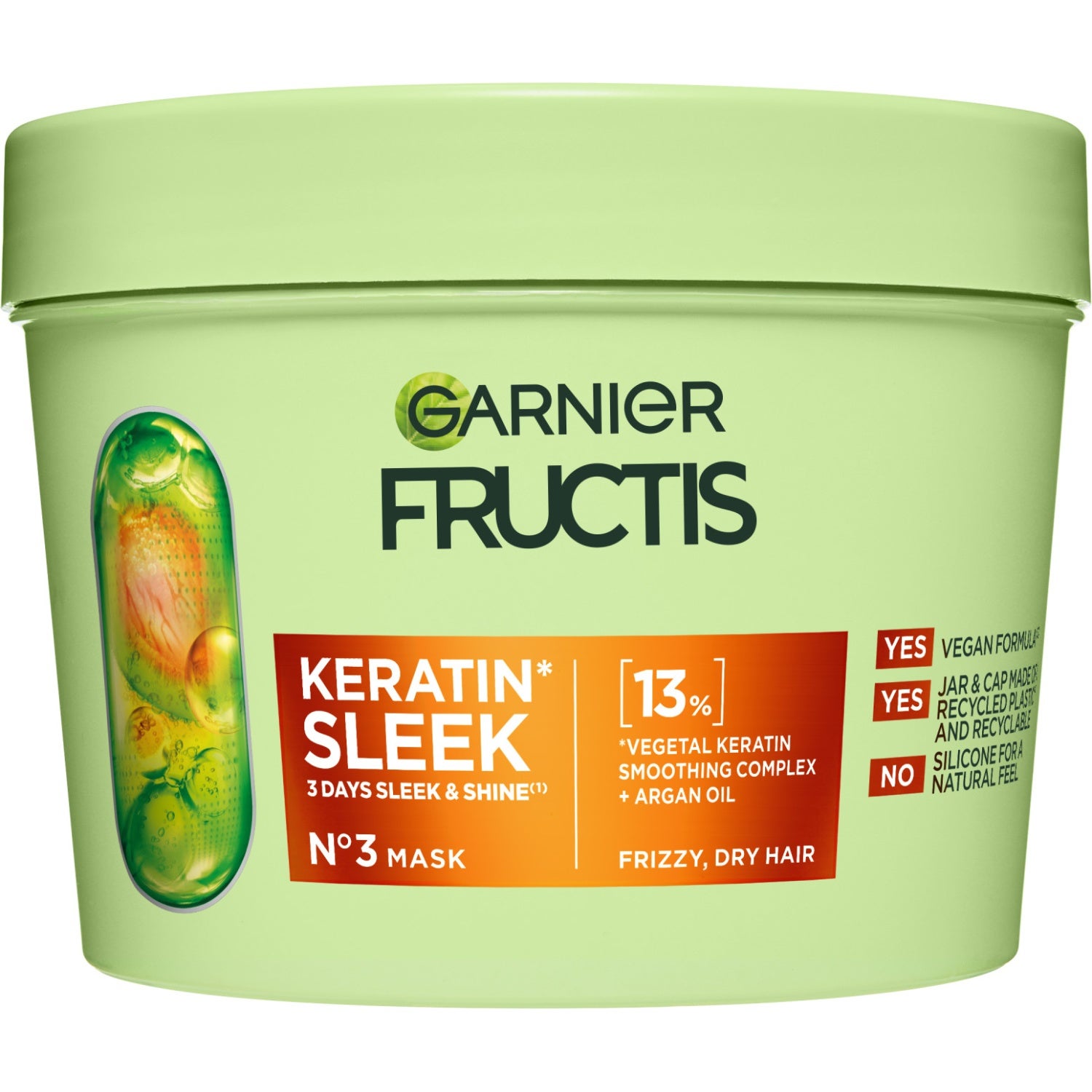 Garnier Fructis Keratin Sleek Mask 370 ml billede