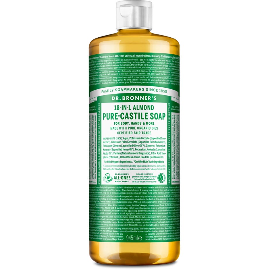 Produktfoto för Dr. Bronner's Pure Castile Liquid Soap Almond 945 ml