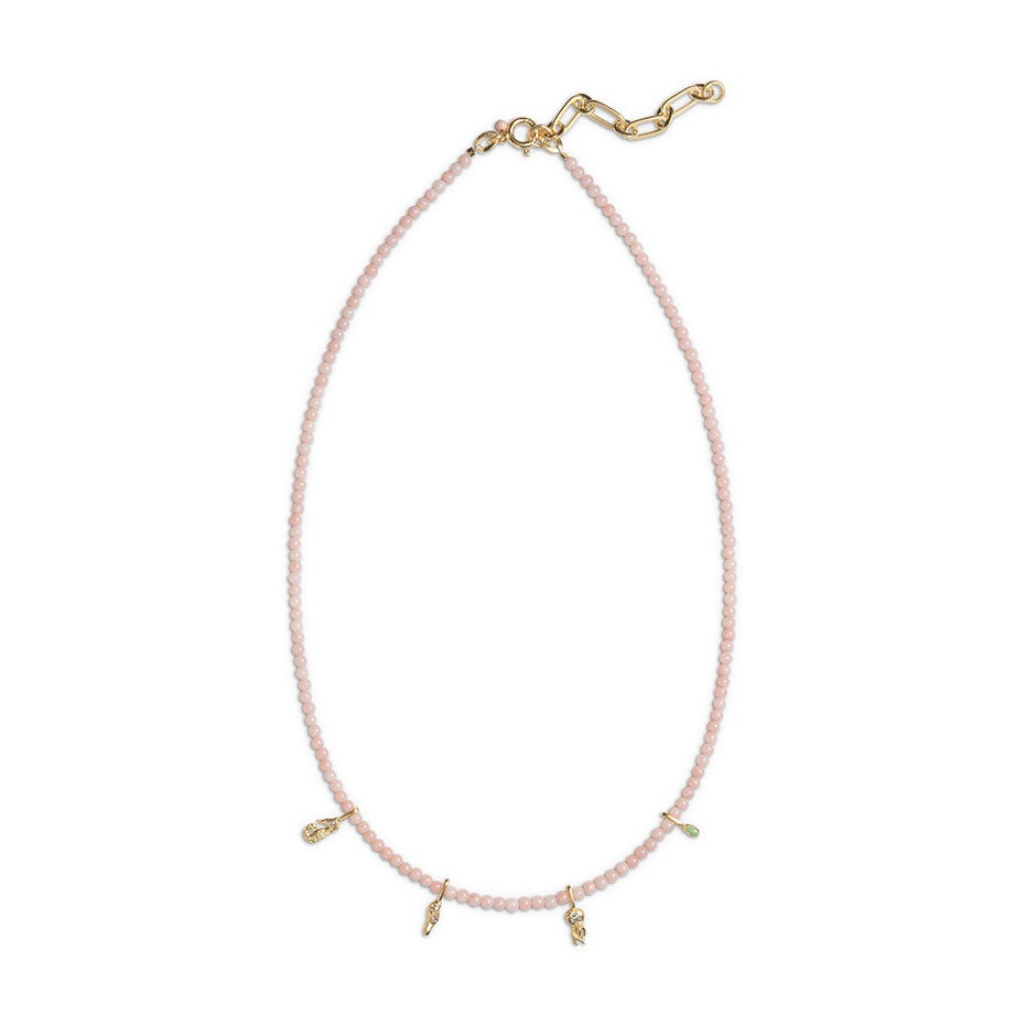 Enamel Copenhagen Necklace, Bahama Coral - 40.5 cm