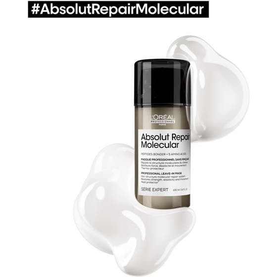 Absolut Repair Molecular Shampoo, Rinse-Out Serum & Leave-In
