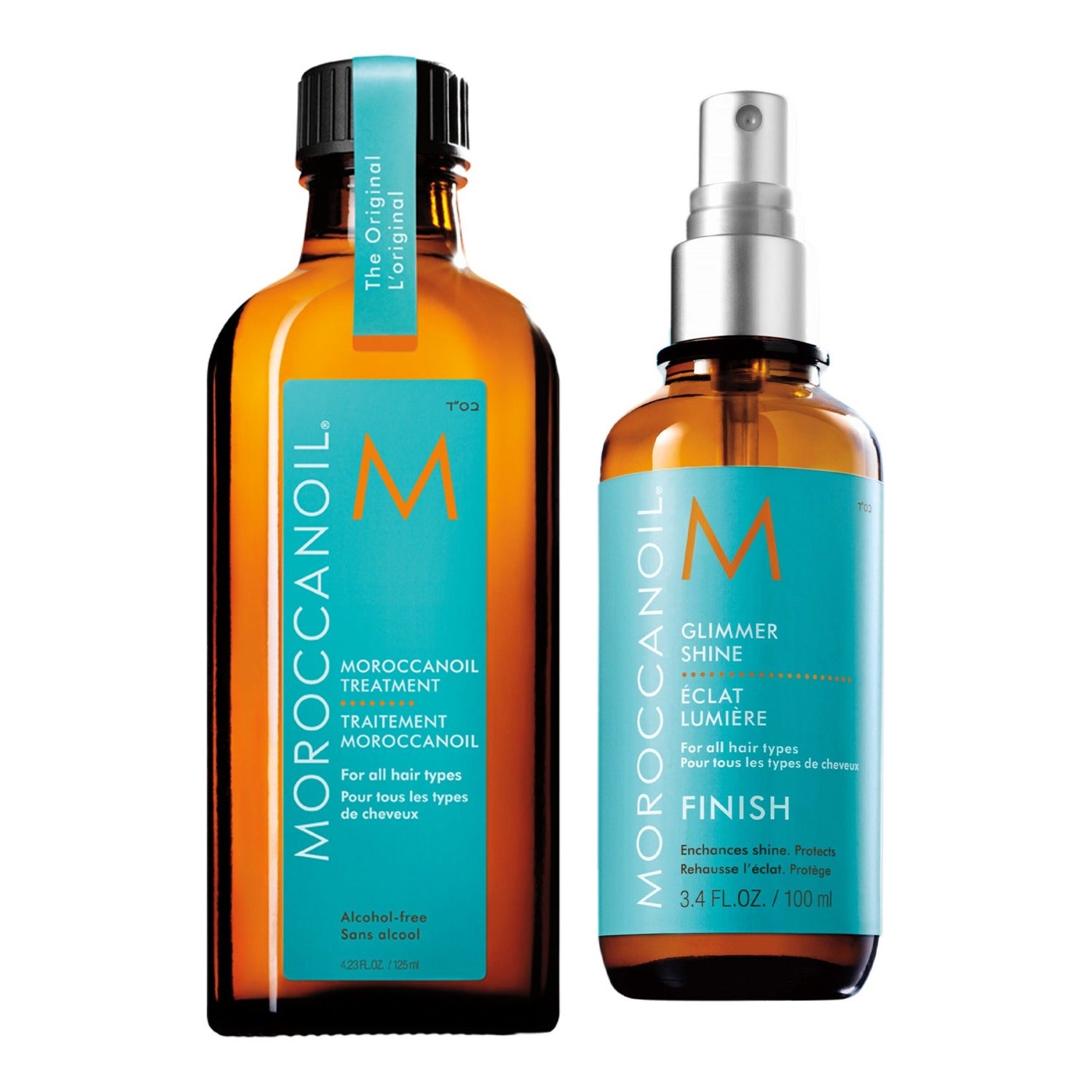 Moroccanoil Luminous Hair Essentials Set Oil Treatment 125 ml & Glimmer Shine 100 ml 225 ml
