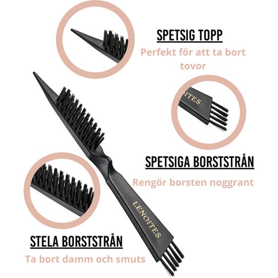 Wild Boar Hair Brush with Cleaning Tool