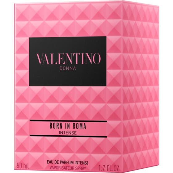 Valentino Born in Roma Donna Intense eau de parfum 50 ml dameparfume i nittet glasflakon med lyserød æske