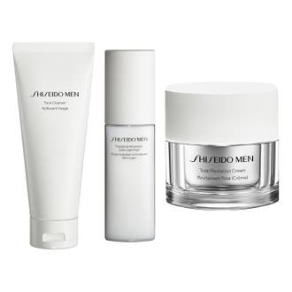 Energistart - Shiseidos 3-stegs Morgonrutin för Män som Vill Vakna Huden