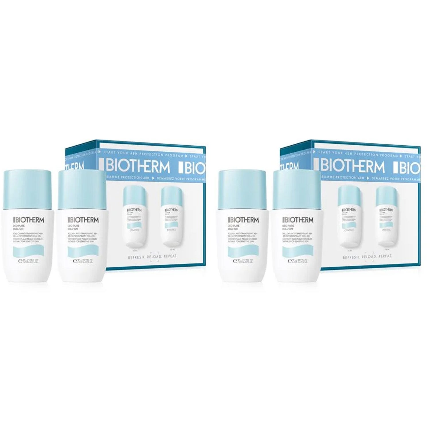 Biotherm Deo Pure Roll-On Set Duo 4x75 ml billede