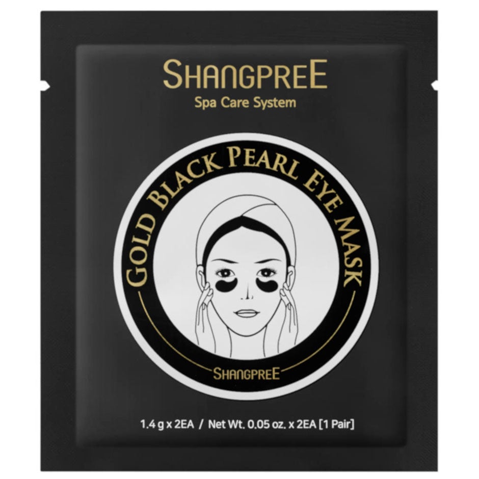 Shangpree Gold Black Pearl Eye Mask 1, x 2pcs