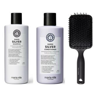 Silver Blonde Care Set With Styling Brush