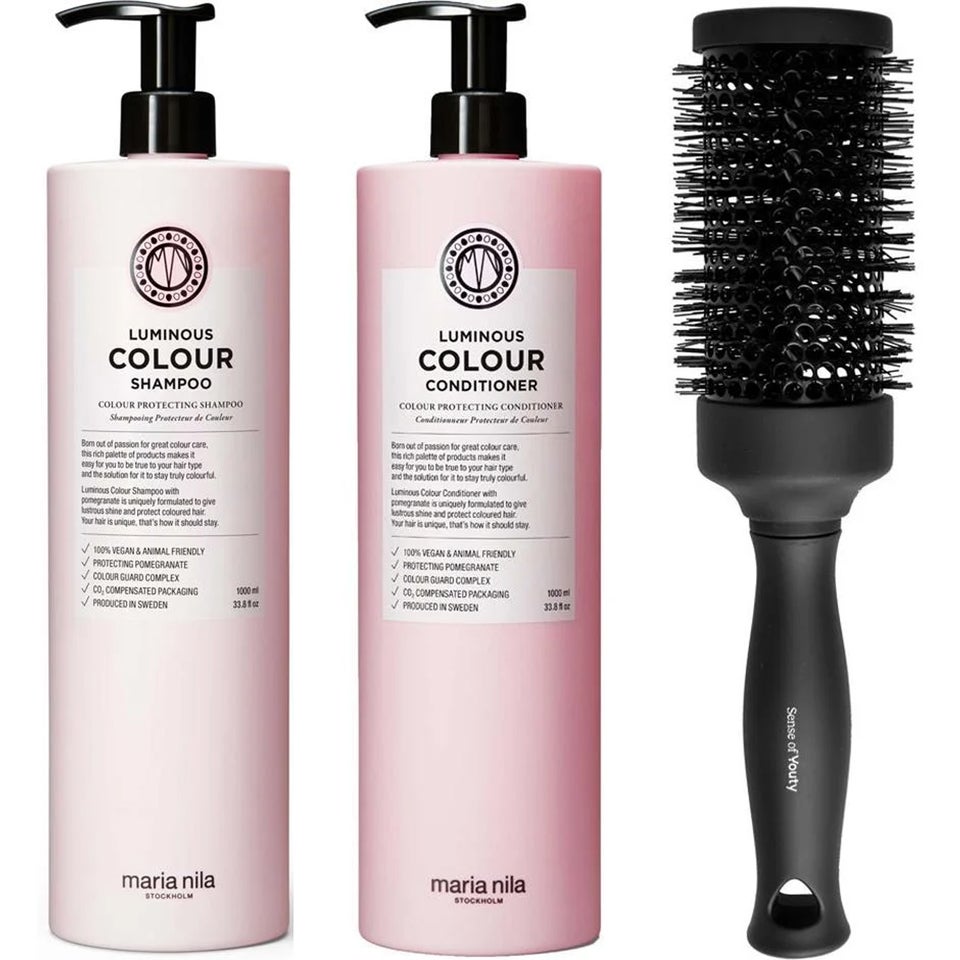 Luminous Color Set Shampoo 1000ml, Conditioner 1000ml & Blowout Brush