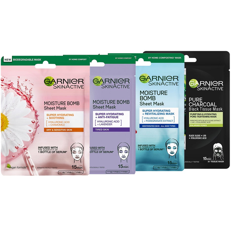Garnier Skin Active Sheet Masks 4 pcs