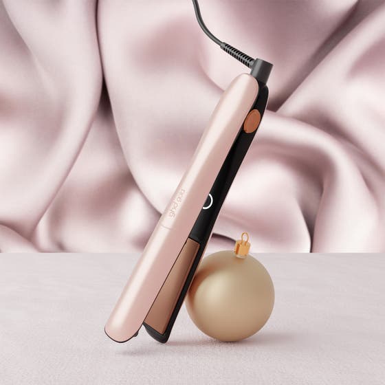 Gold Hair Straightener - Festive Gift Set in Cashmere Beige