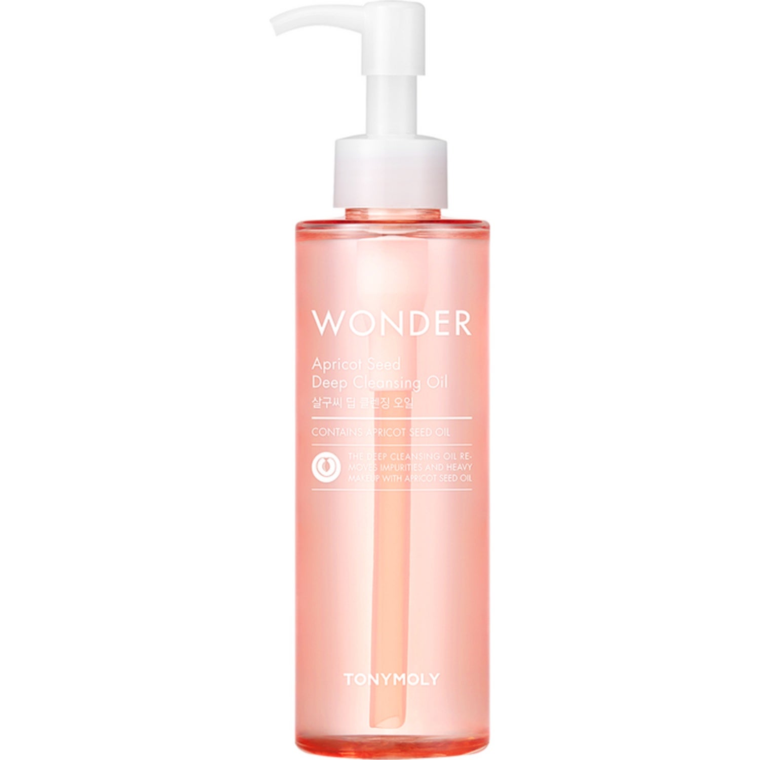 Tonymoly WONDER Apricot Deep Cleansing Oil rengöring & peeling dam