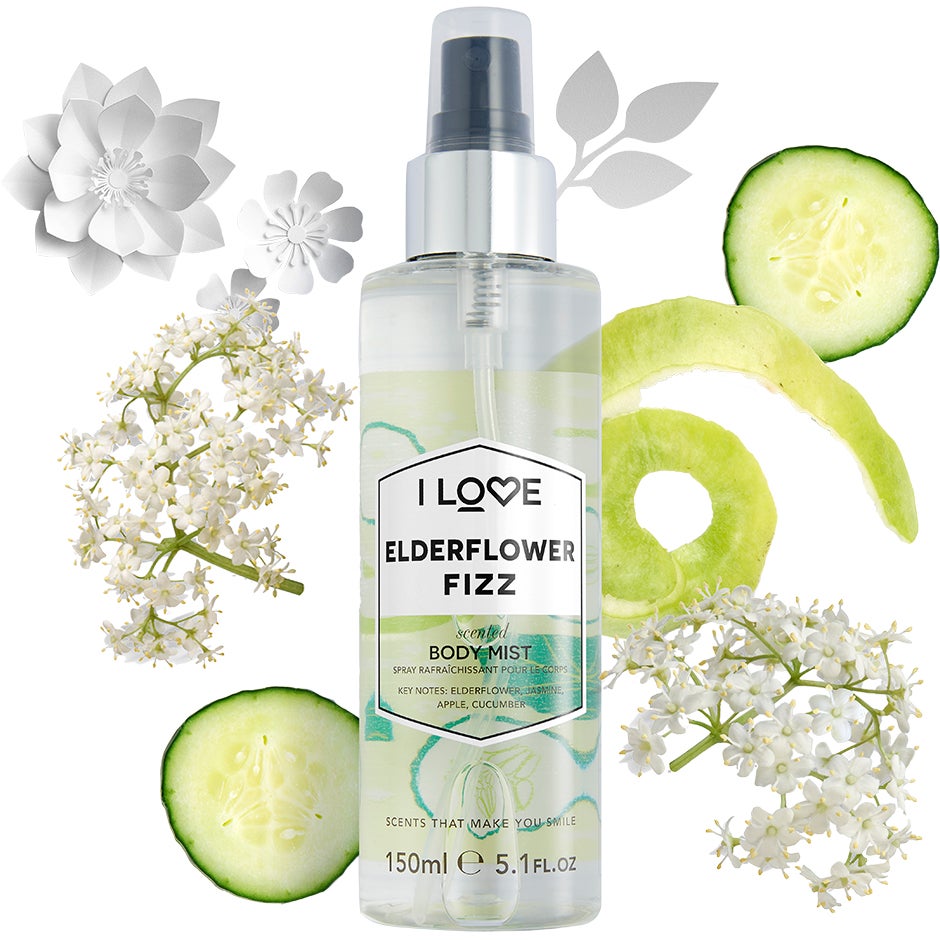 I Love Elderflower Fizz Scented Body Mist 150 ml