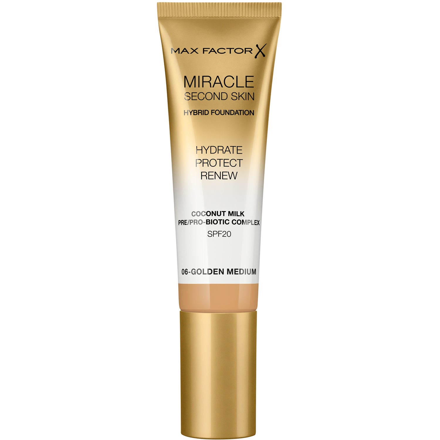 Max Factor Miracle Second Skin Hybrid Foundation 006 Gold Medium 33 ml