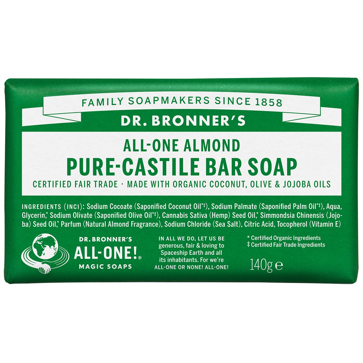 Dr. Bronner's Bar Soap Almond - 140 g