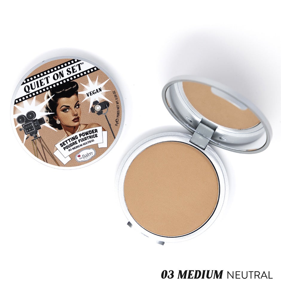 Produktfoto för the Balm Quiet on the Set Setting Powder Medium Neutral 03 - 8 g