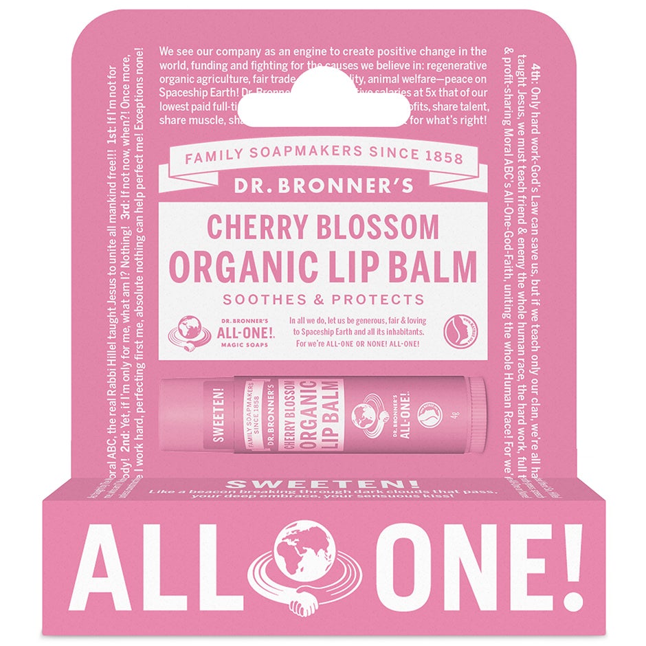 Cherry Blossom Organic Lip Balm Hang Pack,  Dr. Bronner's Läppbalsam