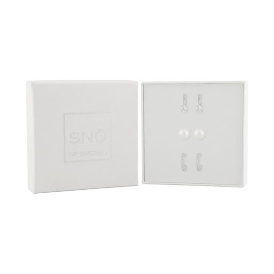 Together pearl ear set silver/white