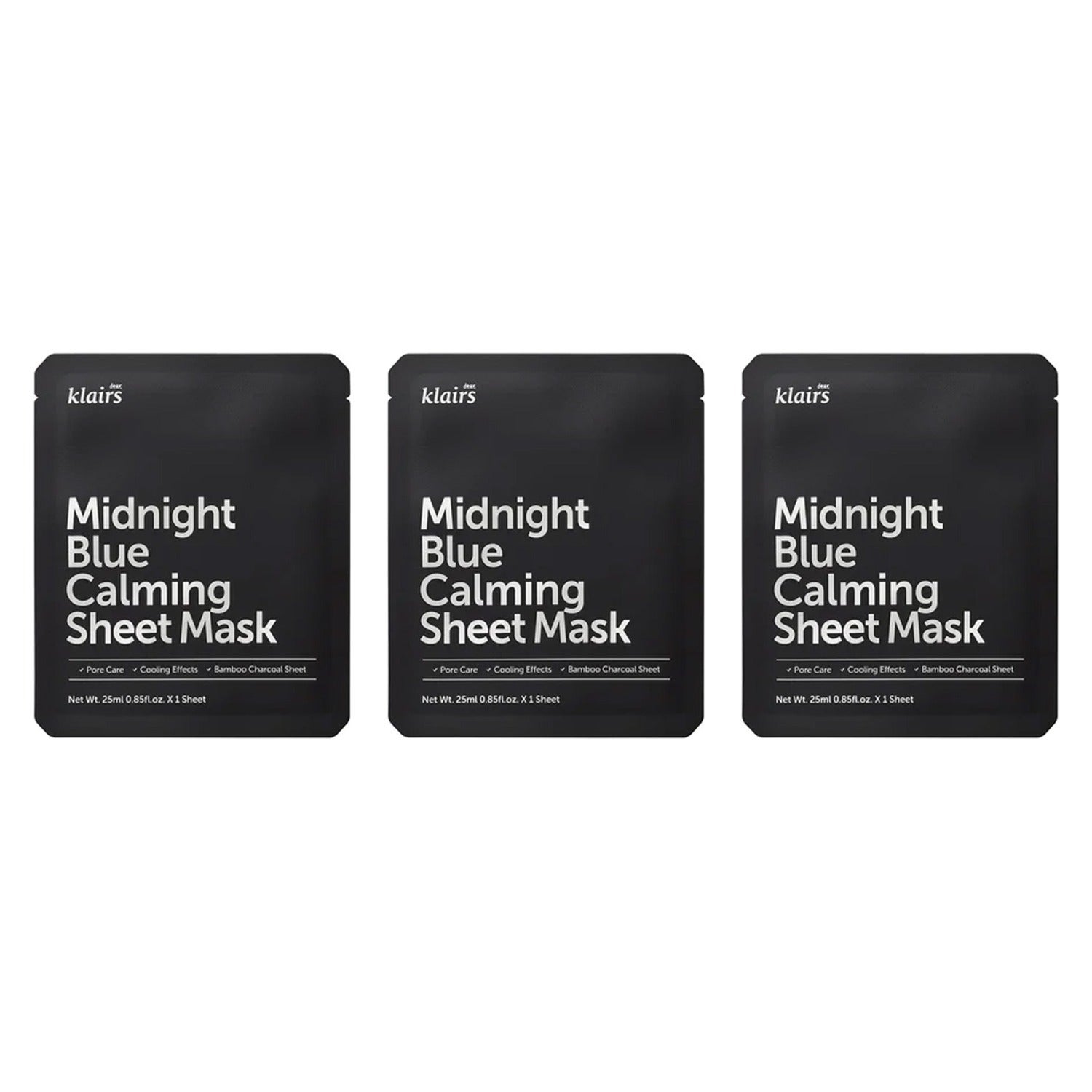 Klairs Klairs Midnight Blue Calming Sheet Mask 3 pcs