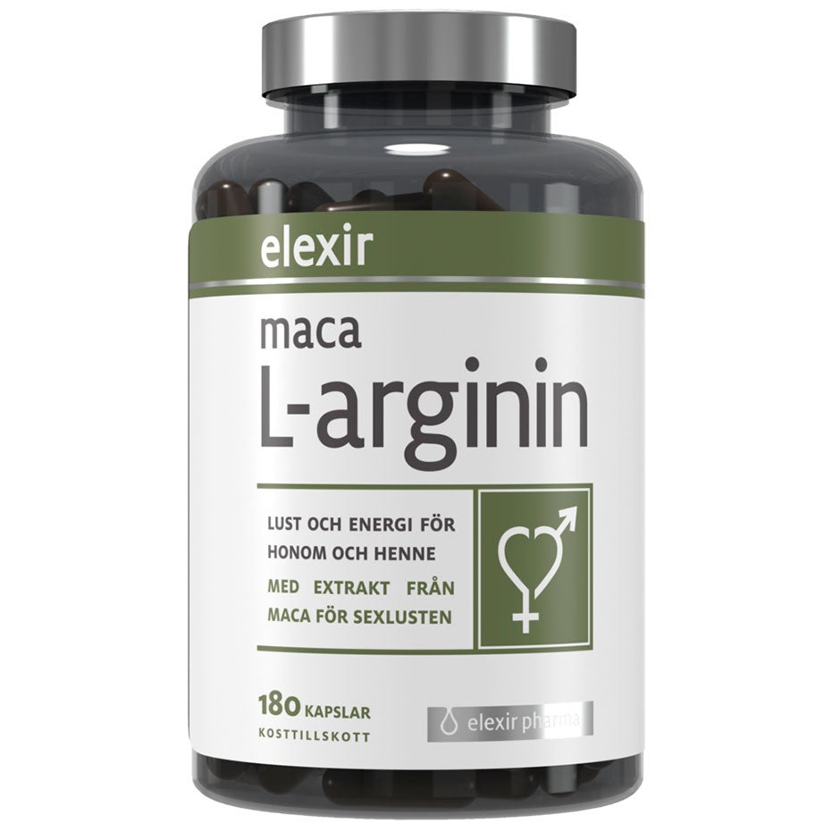 Elexir Pharma Maca L-arginin 180 kapslar
