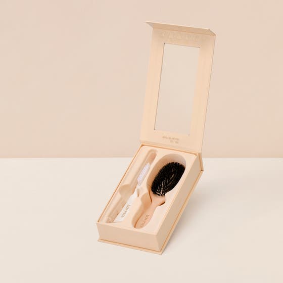 Wild Boar Hair Brush with Cleaning Tool