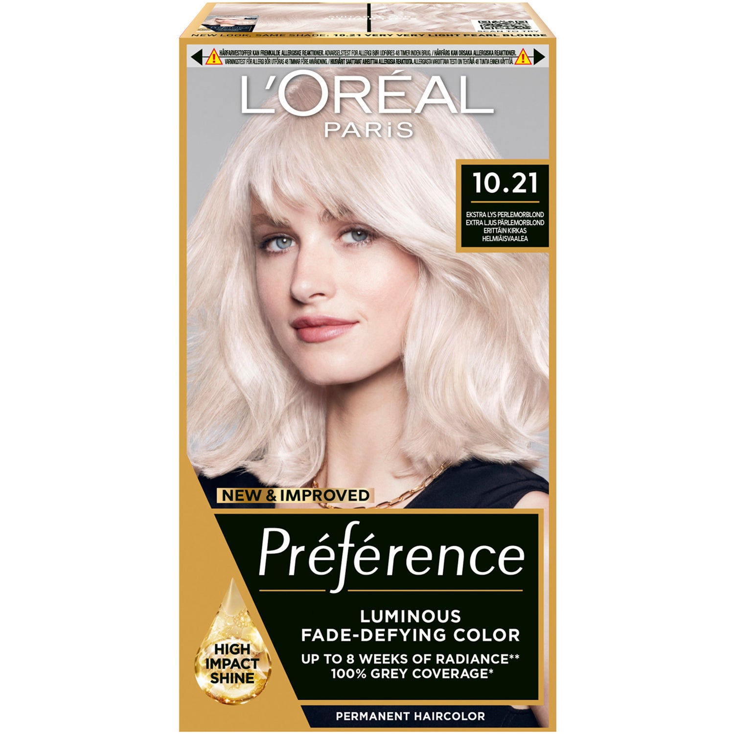 Köp Récital Préférence 10.21 Stockholm Extra Ljus Pärlemorsblond,  L'Oréal Paris Färg fraktfritt