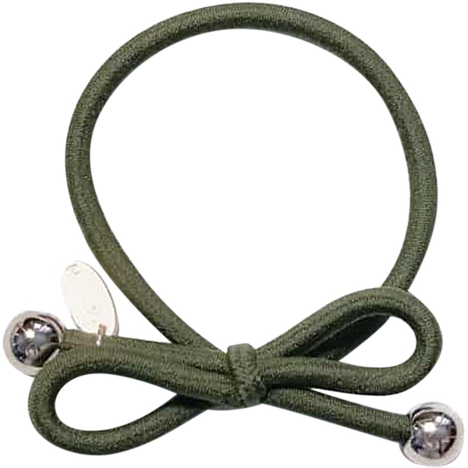 Hair Tie Gold Bead Black 1 pcs
