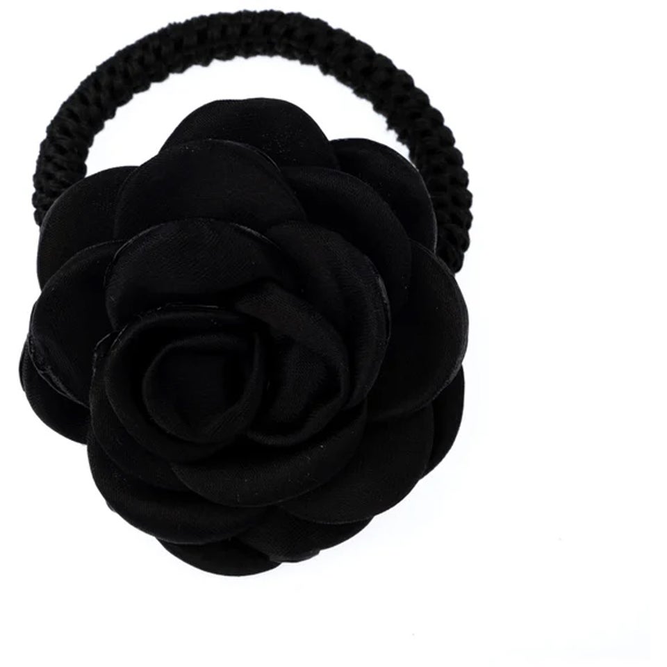 Satin Rose Hair Tie