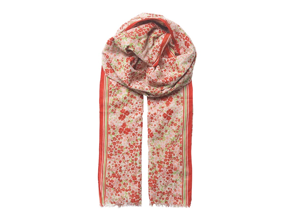 Becksöndergaard Flofield Corga Scarf 100x200 cm, Fiery Red, 100% Organsik Cotton