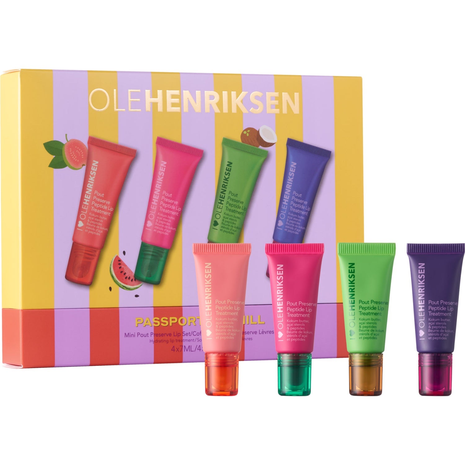 Ole Henriksen Mini Chiller Pout Preserve Lip Treatment Set 4x 7ml - 28 ml billede