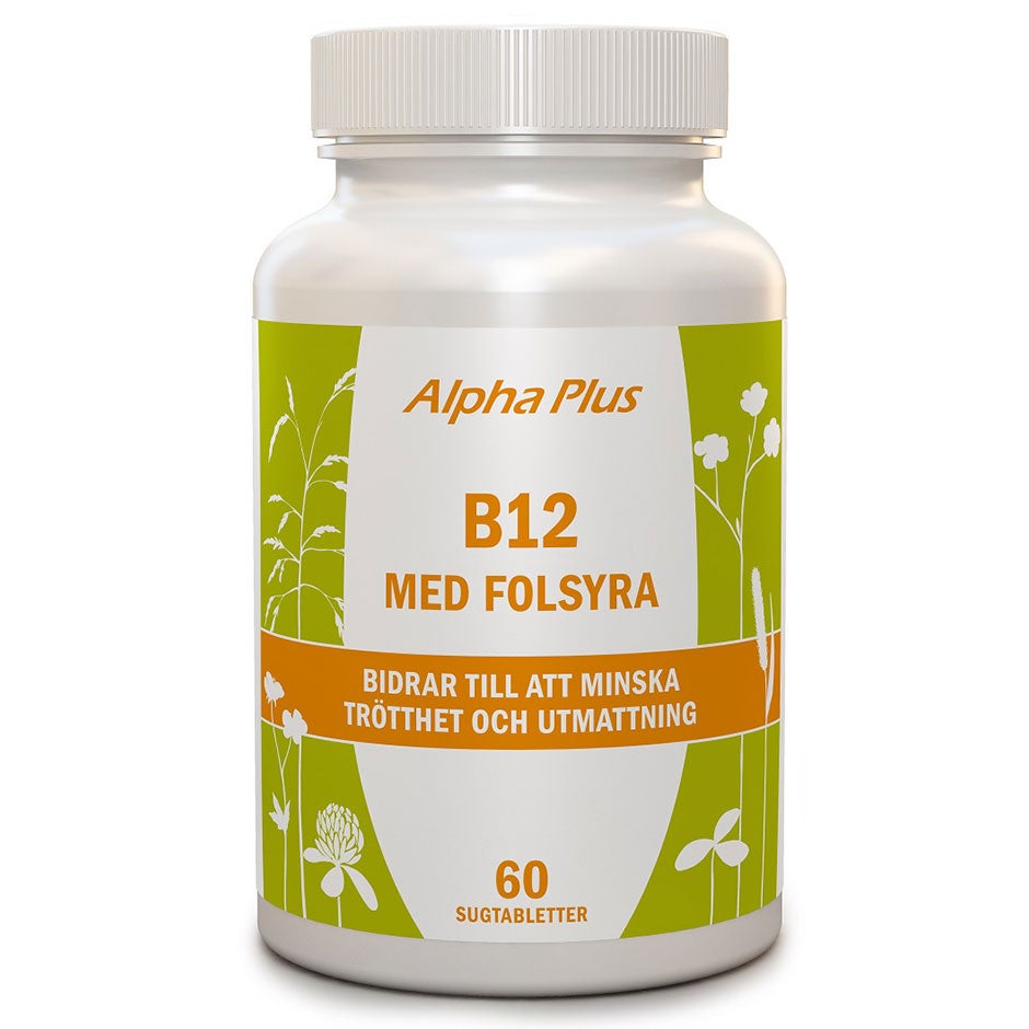 Alpha Plus B12 med Folsyra 60 tabletter