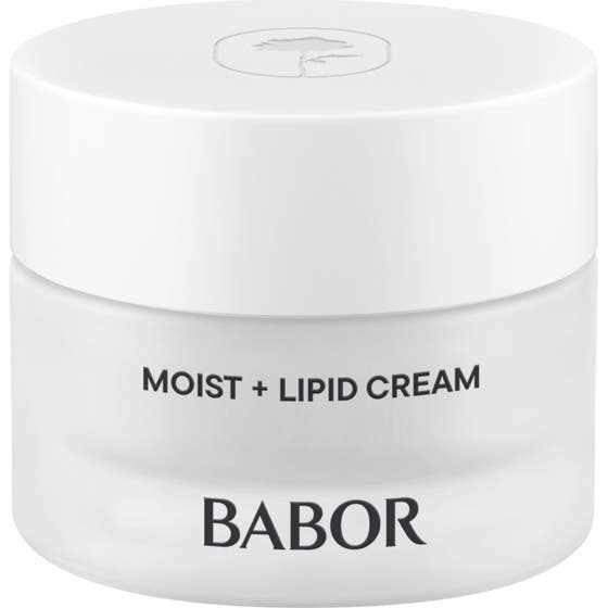 Babor Skinovage Moist + Lipid Cream 50 ml fuktighetsgivende ansiktskrem i frostet glasskrukke med hvitt lokk