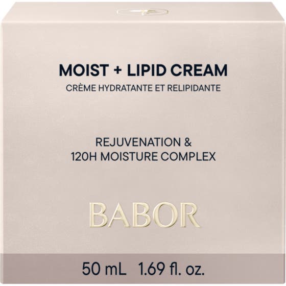 Babor Skinovage Moist + Lipid Cream 50 ml fuktighetskrem i hvit eske for tørr hud med plumping effekt