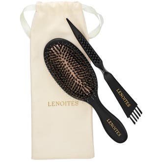 Wild Boar Hair Brush with Cleaning Tool