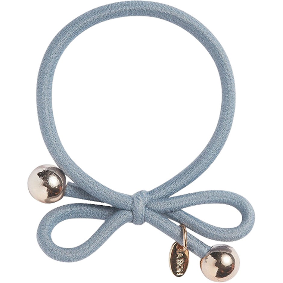 Hair Tie Gold Bead Black 1 pcs