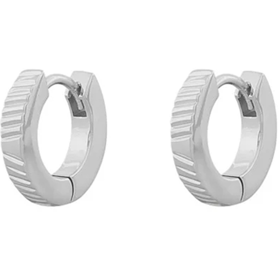 Ray small ring ear plain silver