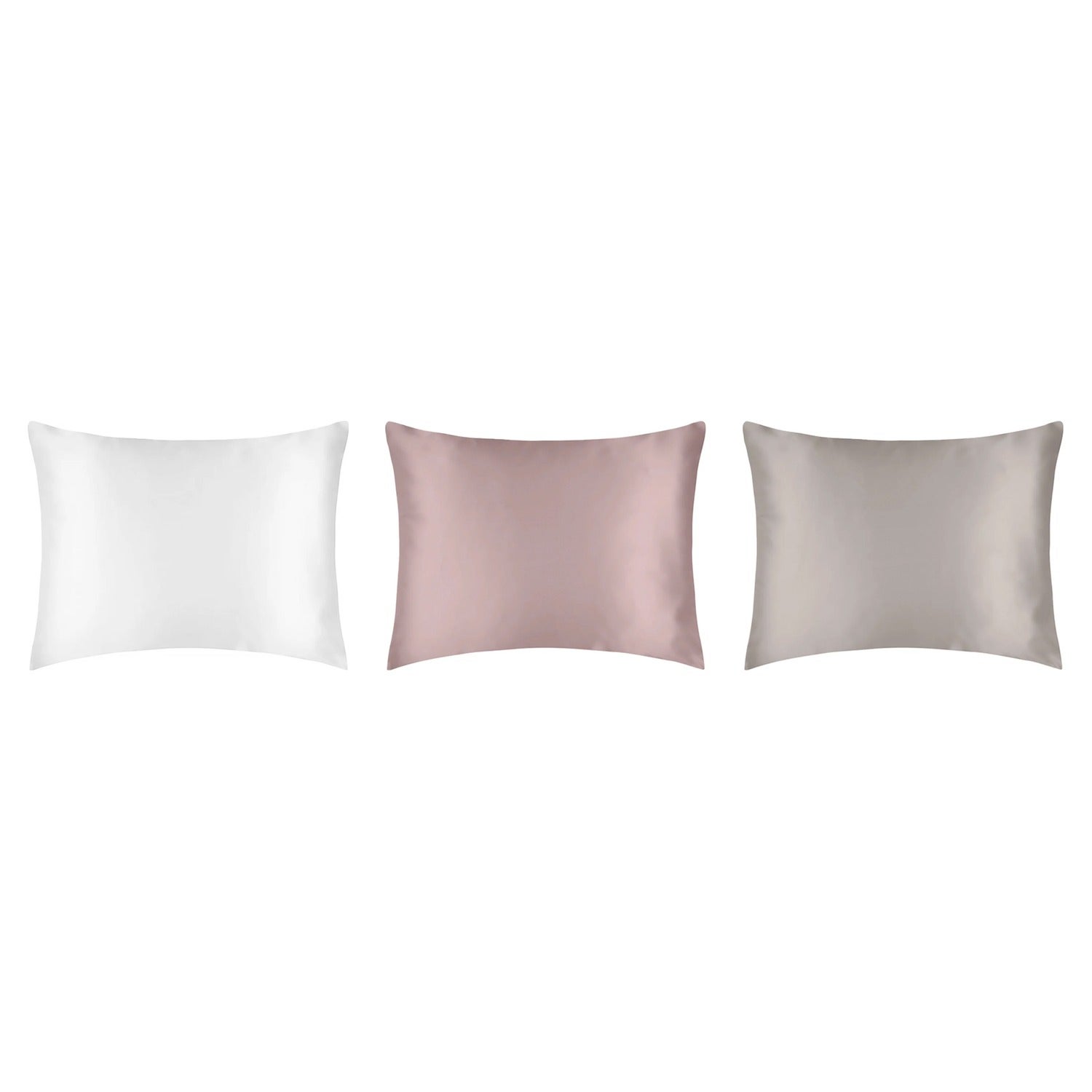 Sense of Youty Silk Pillowcase 50x60 Trio White, Dusty Pink & Grey