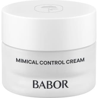 Babor Mimical Control Cream ilmejuonteita silottava kasvovoide huurretussa lasipurkissa jossa on valkoinen kansi.
