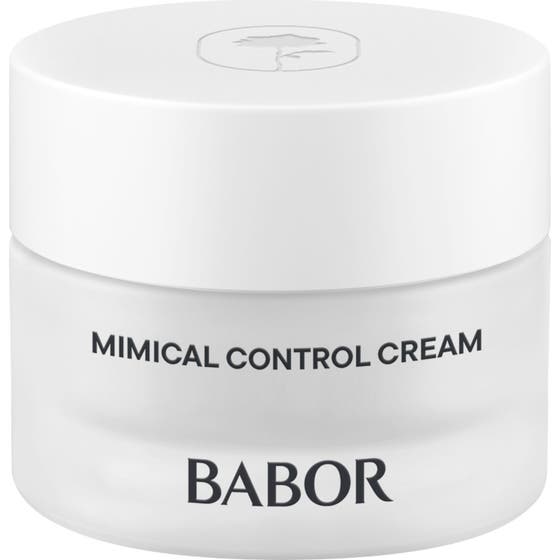 Babor Mimical Control Cream 50 ml utglattende ansiktskrem i hvit frostet glasskrukke med hvitt lokk og sort skrift