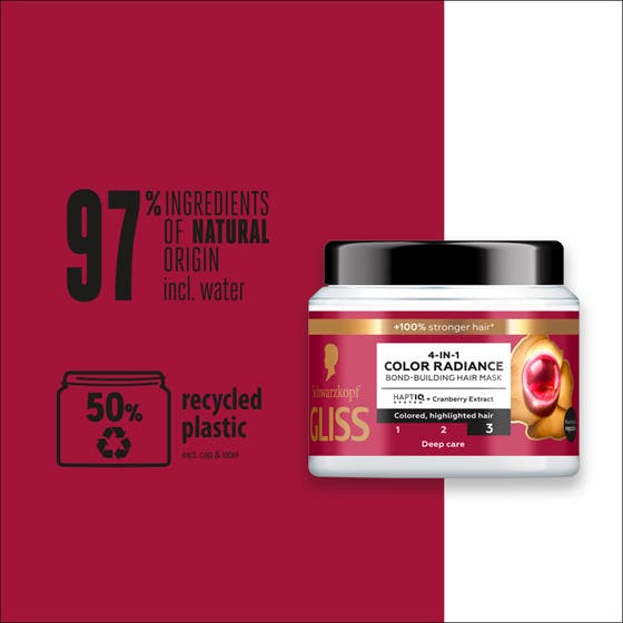 Gliss 4-In-1 Color Radiance Bond-Building Hair Mask