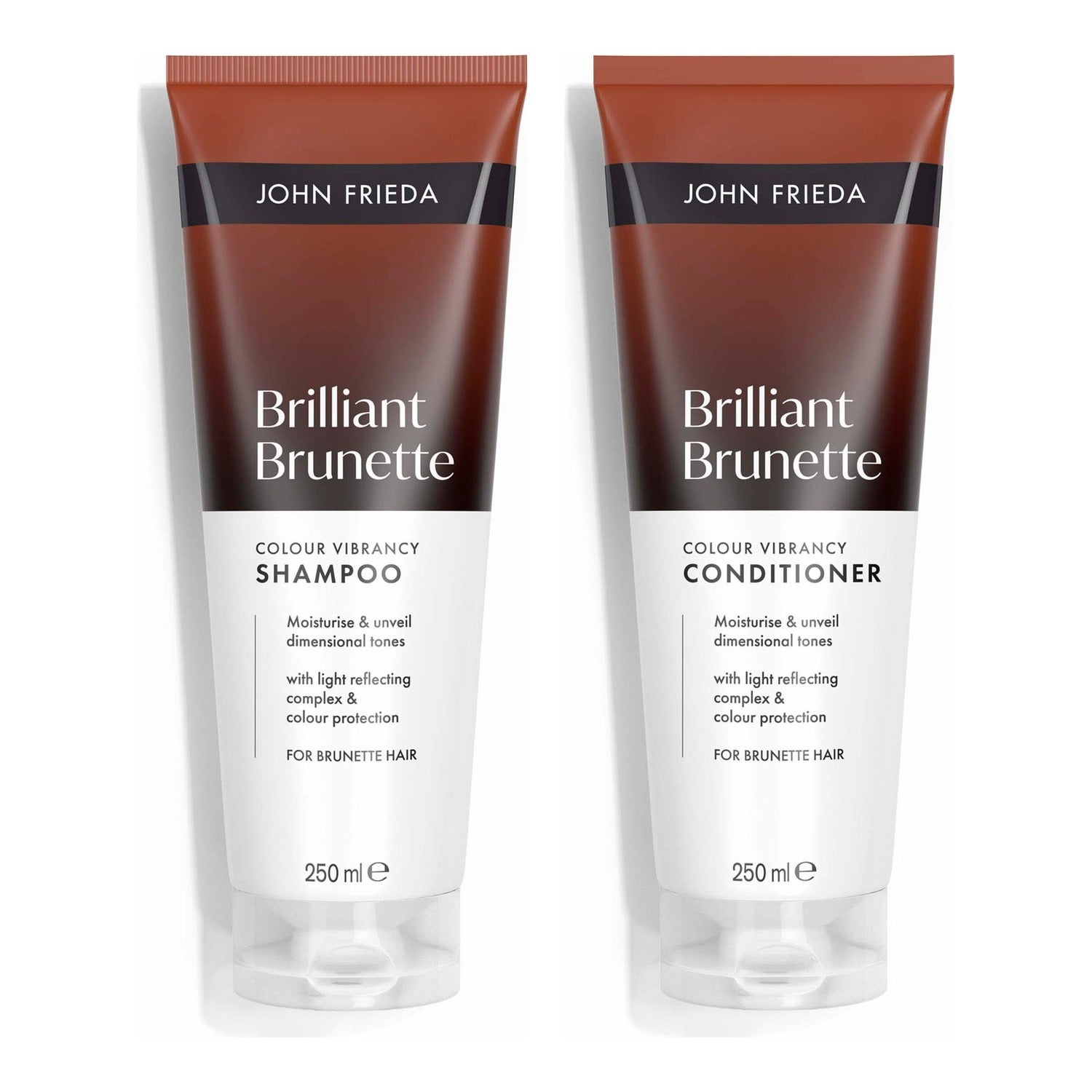 John Frieda Brunette Colour Protection Duo Shampoo & Conditioner 250 ml Each - 500 ml