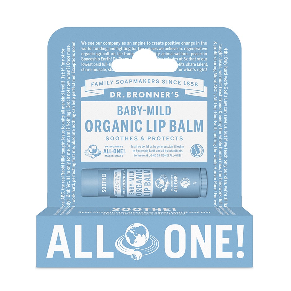 Dr. Bronner's Organic Lip Balm Baby-Mild (Unscented) 4 g