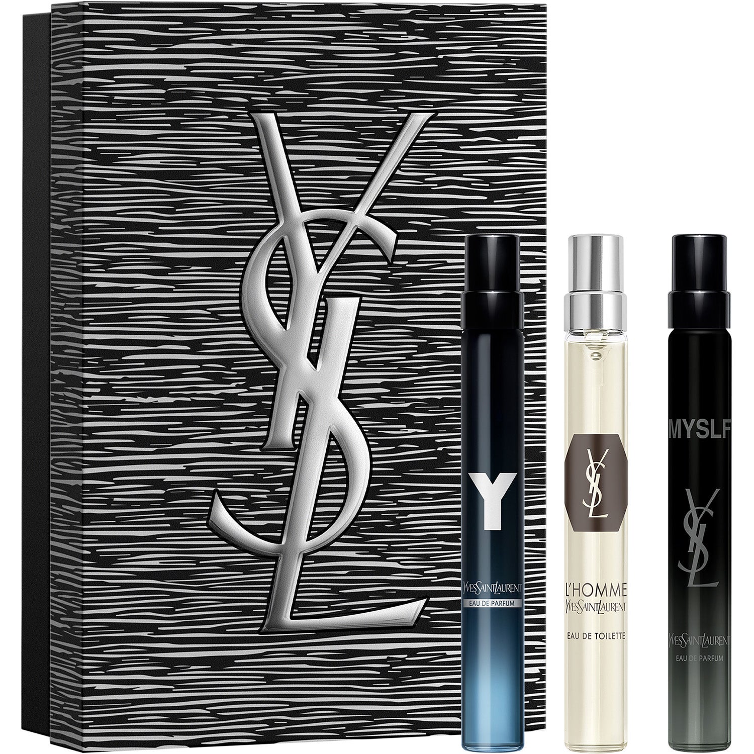 Yves Saint Laurent Y & L’Homme & MYSLF Holiday Set 2025 Travel Size Y EdP & L’Homme EdT & MYSLF (10 + 10 + 10 ml)