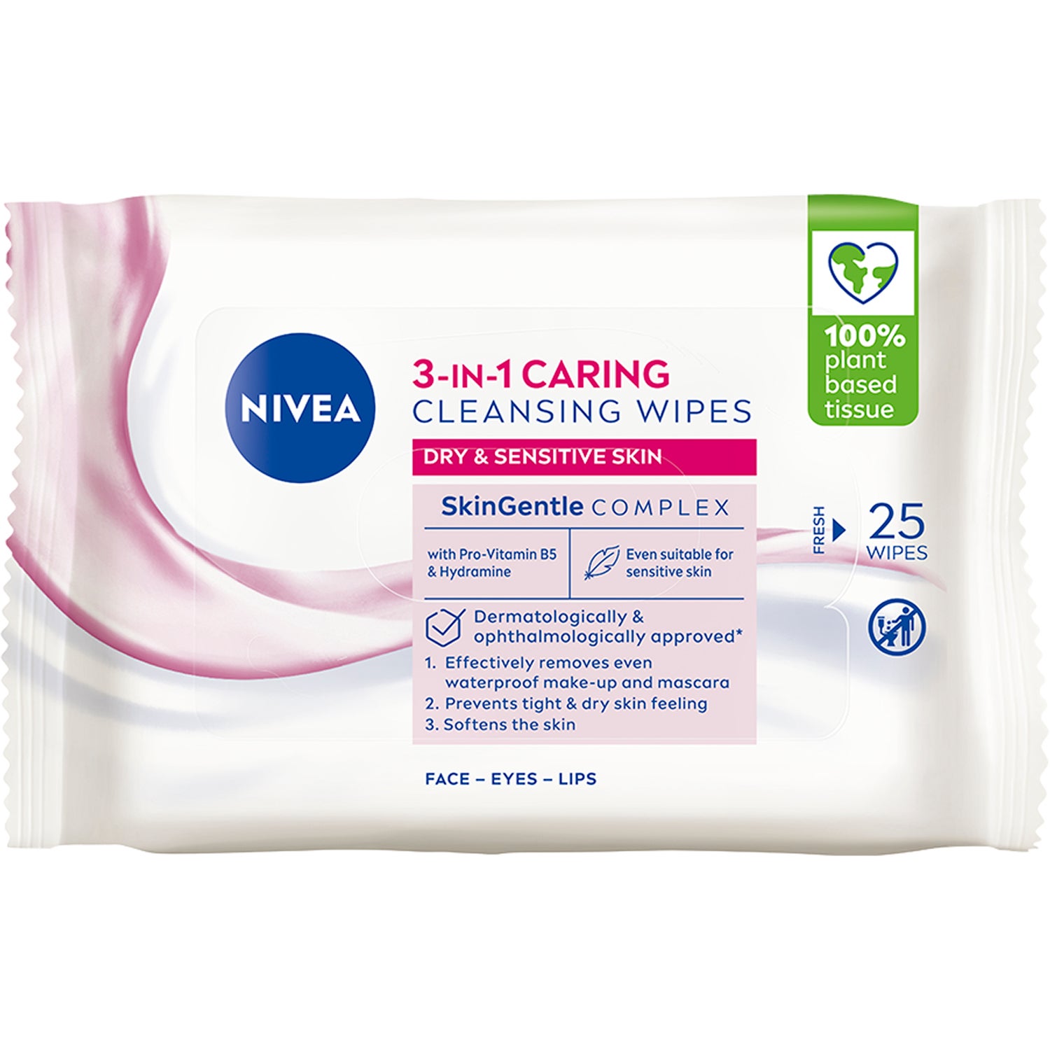 NIVEA Gentle Cleansing Wipes 25 pcs - 200 ml billede