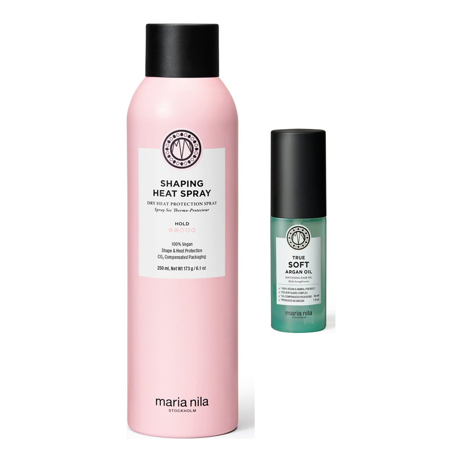 Maria Nila Cream Heat Spray & True Soft Argan Oil styling dam – bild 2
