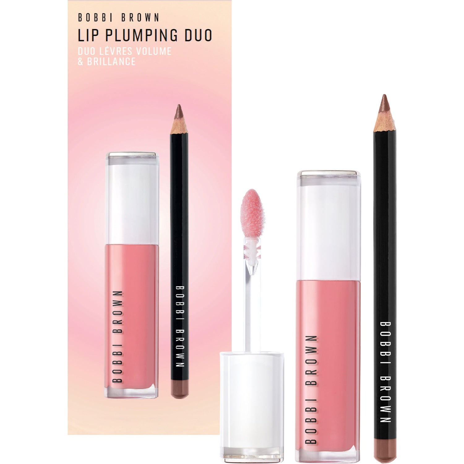 Bobbi Brown Plump Lips Set Bare Rose Pale Mauve (6 ml + 1,2 g)