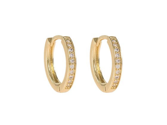 Elaine Small Ring Ear Gold/Clear