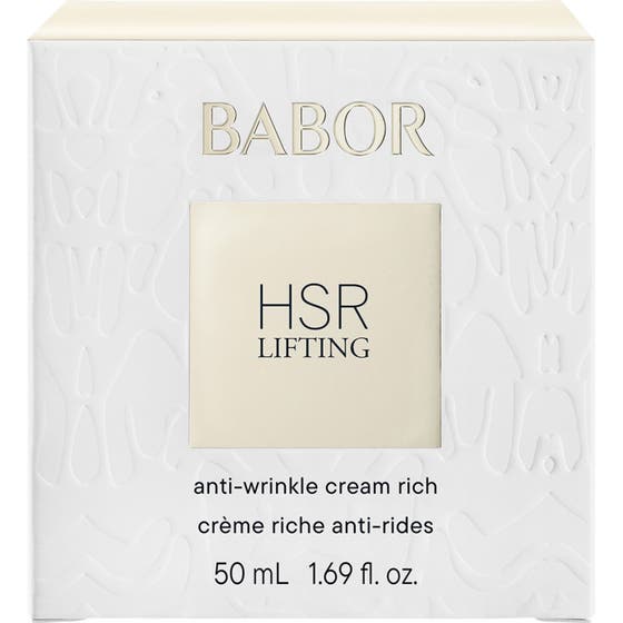 Babor HSR Lifting Cream Rich 50 ml anti-age ansiktskrem i en luksuriøs gullfarget krukke med mønster
