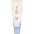 Beauty of Joseon Relief Sun Aqua-fresh Rice + B5 fuktighetsgivende solkrem i hvit tube med blå gradering og lokk